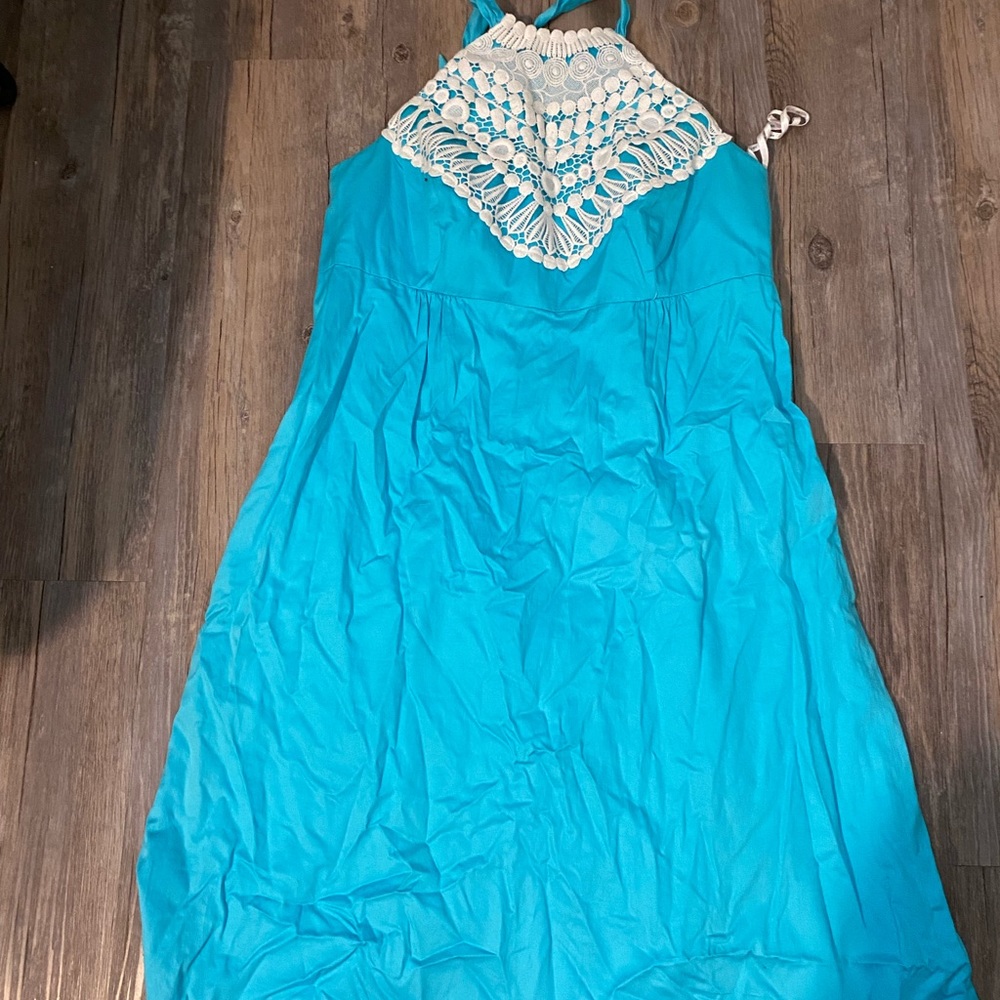 Lilly Pulitzer Never Worn Turquoise Halter Dress